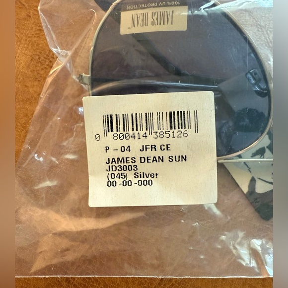 James Dean JD3003 Aviator Sunglasses Silver Frame Blue Lens 100% UV NWT - Picture 9 of 9